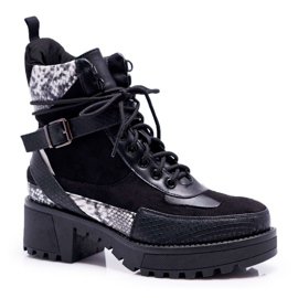 SEA Botas Altas Mujer Serpiente Negra Nemtere negro