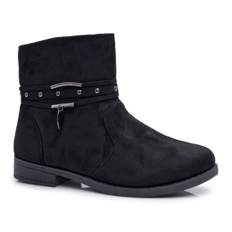 BUGO De Mujer Botas Tacón Plano Caliente Negro Verte BUGO De Mujer Botas Tacón Plano Caliente Negro Verte