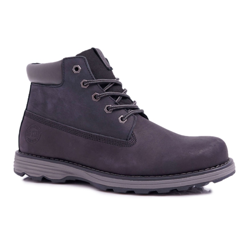 Botas Senderismo Hombre Piel Big Star Negra EE174228 negro Botas Senderismo Hombre Piel Big Star Negra EE174228 negro