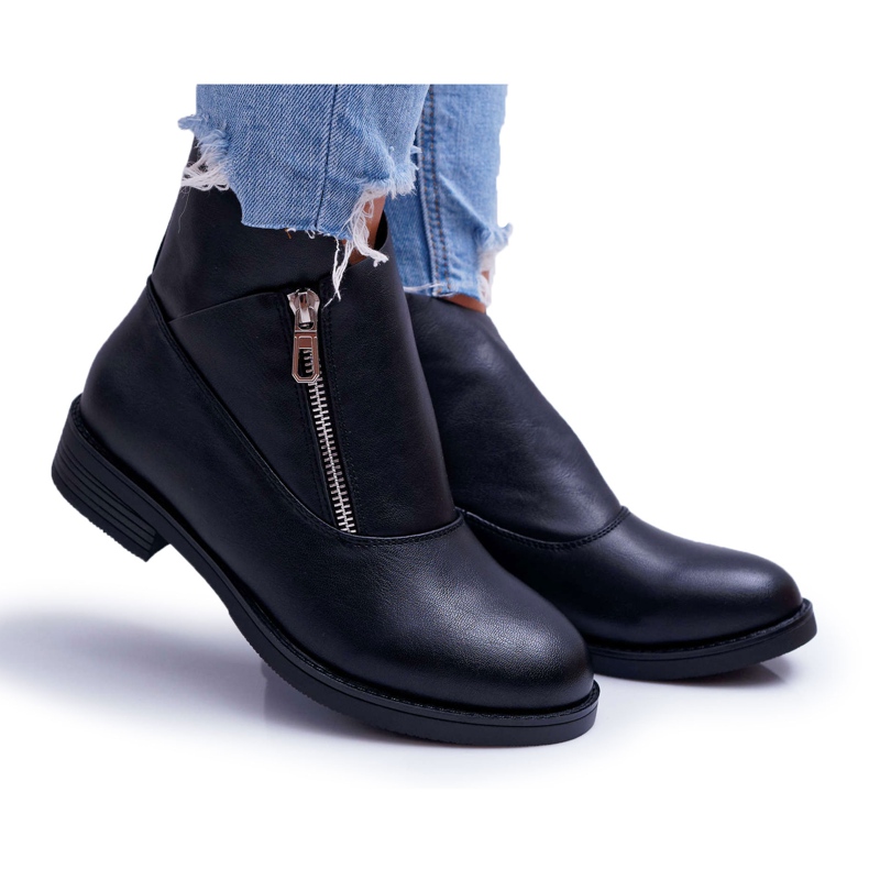 BUGO Botas de Mujer con Cremallera Negro Juno BUGO Botas de Mujer con Cremallera Negro Juno