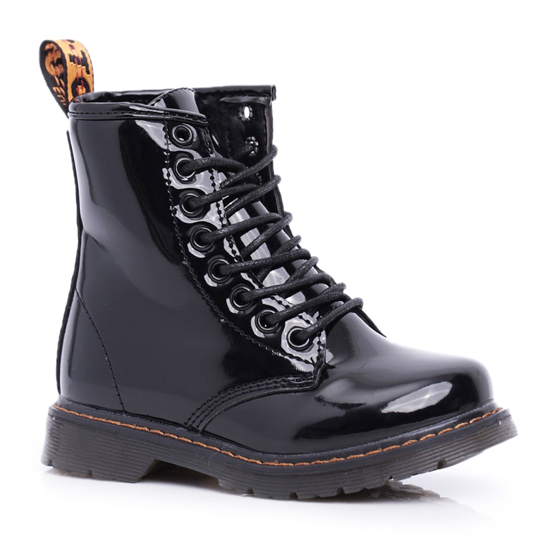 FRROCK Botas Infantiles Cálidas con Cremallera Lacado Black Goopy negro