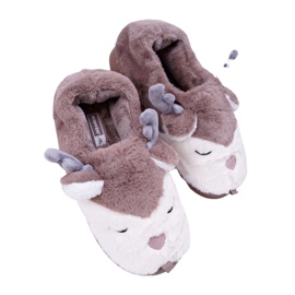 BUGO Pantuflas De Mujer Con Piel Reno Reno Marrón BUGO Pantuflas De Mujer Con Piel Reno Reno Marrón