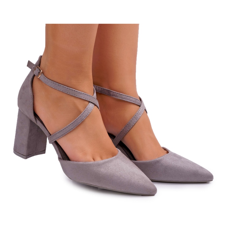 PS1 Zapatos de salón con tacón para mujer en Spitz Grey Future gris