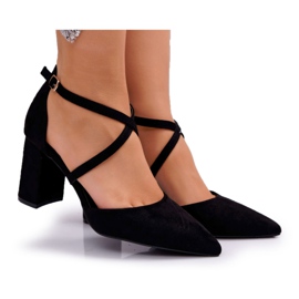 PS1 Zapatos de salón con tacón para mujer en Spitz Black Future negro