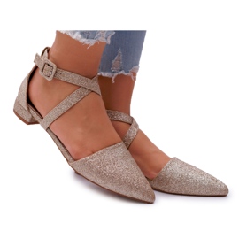 PS1 Bailarinas con purpurina para mujer en Spitz Gold Vontare dorado