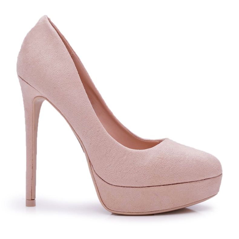 SEA Stilettos Mujer Ante Plataforma Beige Gervalo