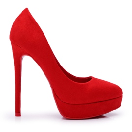 SEA Stilettos Mujer Ante Plataforma Rojo Gervalo SEA Stilettos Mujer Ante Plataforma Rojo Gervalo