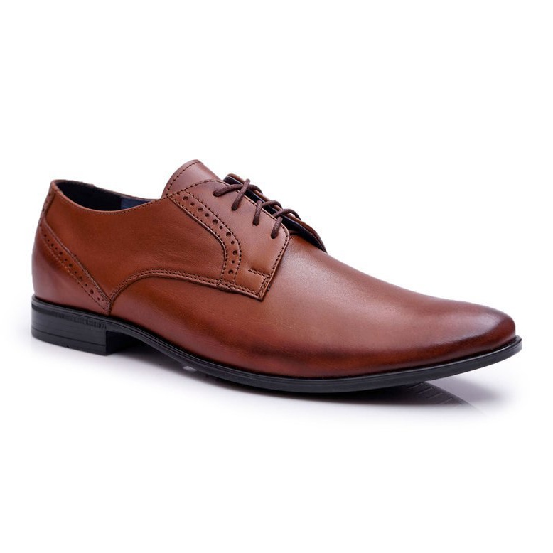 Zapatos Brogues para hombre de cuero elegante Bednarek Brown Herod marrón