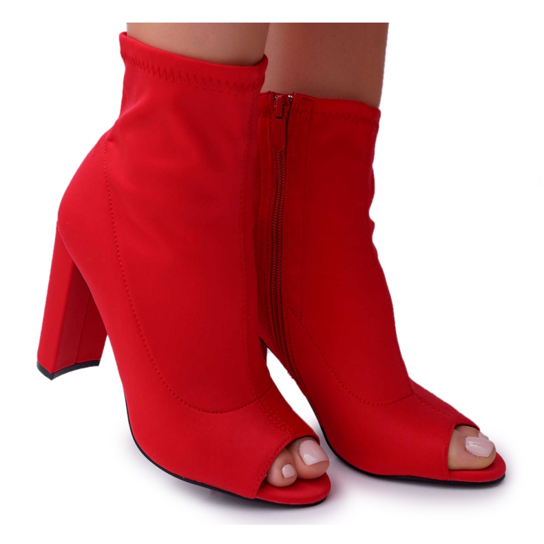 PS1 Botines de Mujer Lycra Open Toes Red First rojo PS1 Botines de Mujer Lycra Open Toes Red First rojo