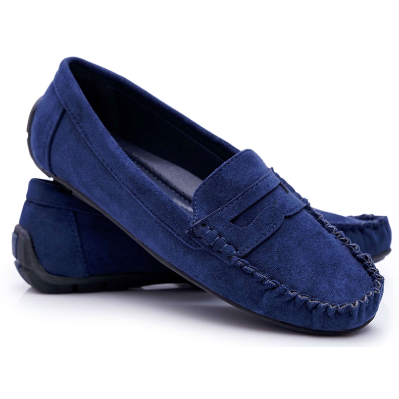 SEA Mocasines Mujer Bolero Ante Azul Marino