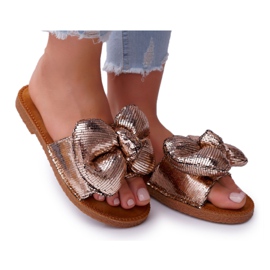 SEA Pantuflas de Mujer con Lazo Grande Champagne Big Love multicolor