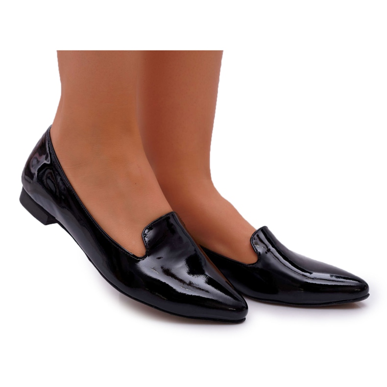 Nicole Mocasines Mujer Mocasines Lacados Sinedos Negros