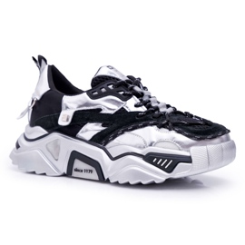 Zapatos Deportivos Mujer Big Star by Daniel Lopez Negro Plata FF274A527 gris