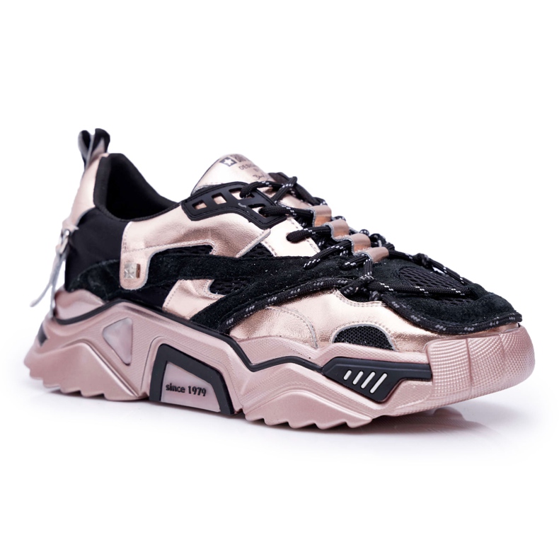 Zapatos deportivos para mujer Big Star de Daniel Lopez en negro y dorado FF274A528 amarillo