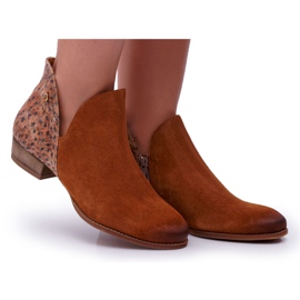 Maciejka Flat Botas de mujer Primavera Cuero Rojo 04091-49 marrón Maciejka Flat Botas de mujer Primavera Cuero Rojo 04091-49 marrón