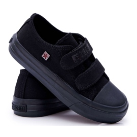 Zapatos Infantiles Zapatillas Big Star Con Velcro Negro FF374095