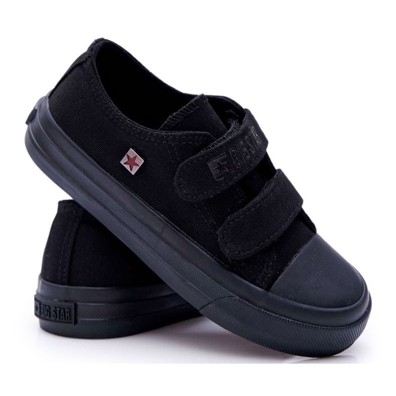 Zapatos Infantiles Zapatillas Big Star Con Velcro Negro FF374095