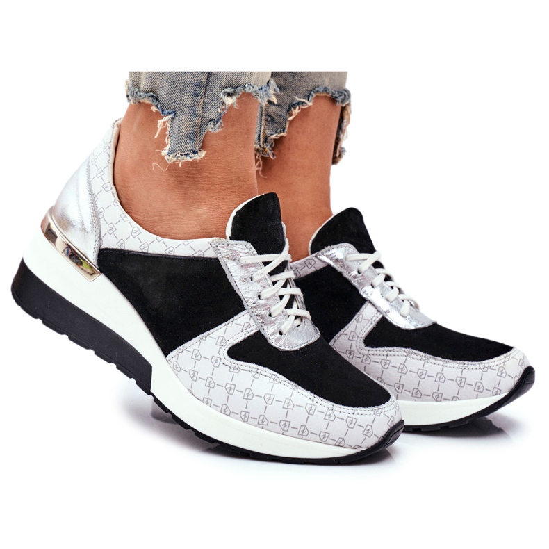 Zapatillas Deportivas Mujer Piel Zapatillas Nicole 2468 Besty blanco negro