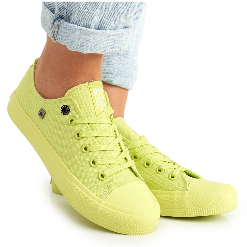 Zapatillas de mujer Big Star Lime AA274012 amarillo