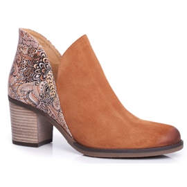 Botas De Mujer Con Tacón Maciejka Primavera Cuero Rojo 04492-29 marrón