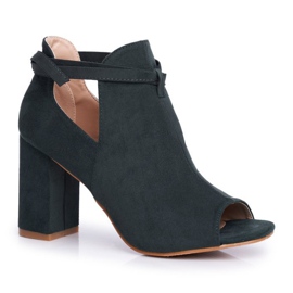 Vinceza De mujer Botas Sandalias En el Tacón Puntera abierta Verde Grises Vinceza De mujer Botas Sandalias En el Tacón Puntera abierta Verde Grises