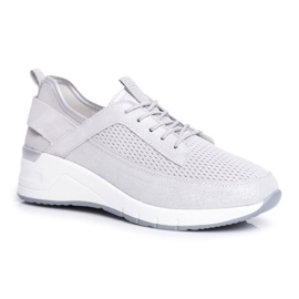 EVE Zapatillas Deportivas Mujer Piel Plata Love Me gris