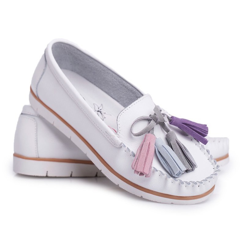 EVE Mocasines Mujer Piel Blanco Bebbo