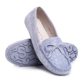 Mocasines Mujer Suede S.Barski A199 Blue Wannabe azul