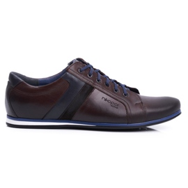 Zapatos Brogues Hombre Casual Nikopol Cuero Marrón 1721