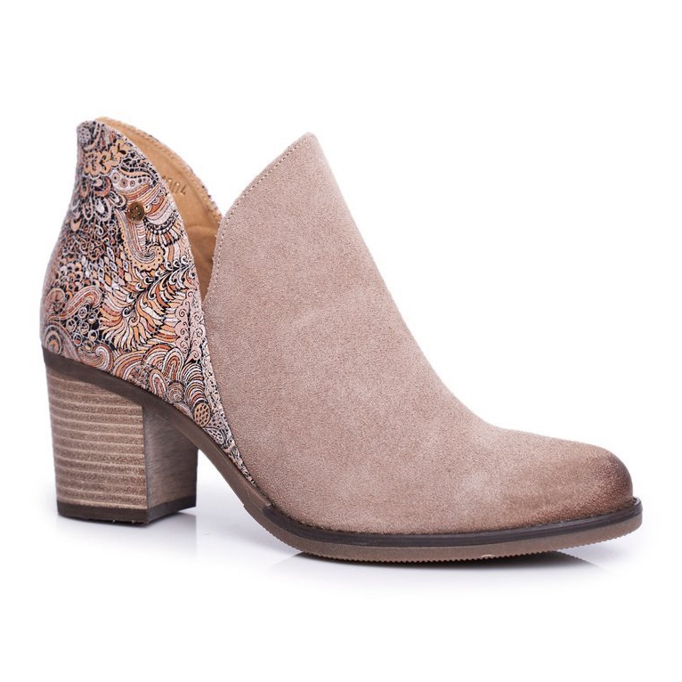 Botas De Mujer Con Tacón Maciejka Primavera Cuero Beige 04492-04 Botas De Mujer Con Tacón Maciejka Primavera Cuero Beige 04492-04