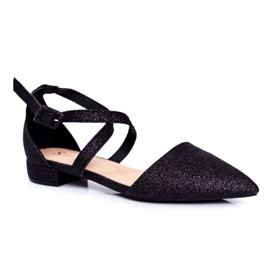 PS1 Bailarinas con purpurina para mujer en Spitz Black Vontare negro