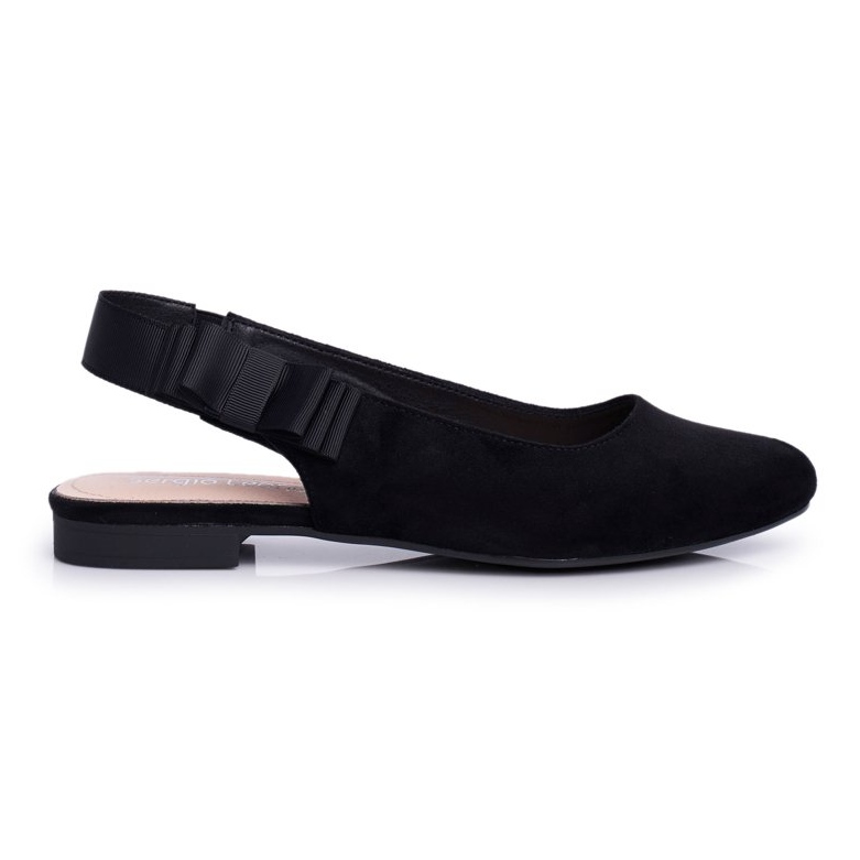 Bailarinas Mujer Suede Sergio Leone BL615 Black Lilon negro