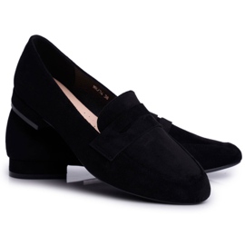 Mocasines Mujer Ante Sergio Leone MK734 Negro Nebbi