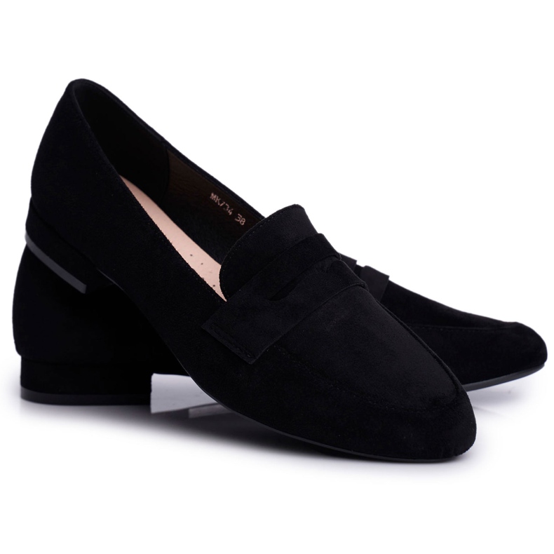 Mocasines Mujer Ante Sergio Leone MK734 Negro Nebbi