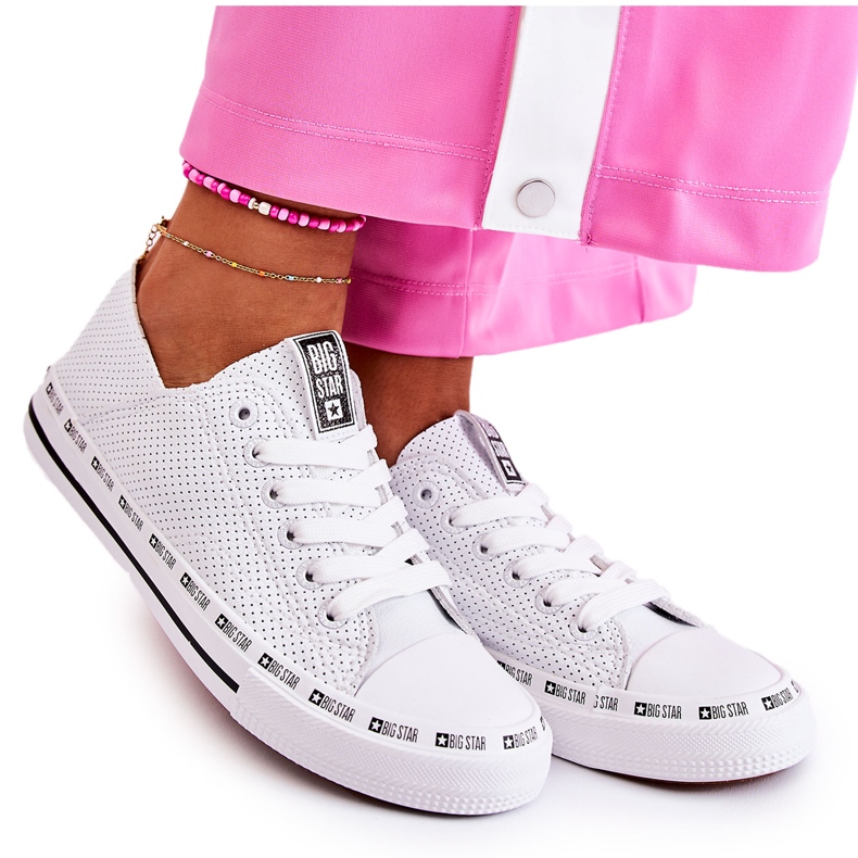Zapatillas de mujer Big Star Openwork White FF274024 blanco Zapatillas de mujer Big Star Openwork White FF274024 blanco