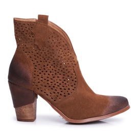Exquisite De Mujer Botas Con Tacón Cuero Terciopelo Botas Vaqueras Exquisito Marrón 1170 Exquisite De Mujer Botas Con Tacón Cuero Terciopelo Botas Vaqueras Exquisito Marrón 1170