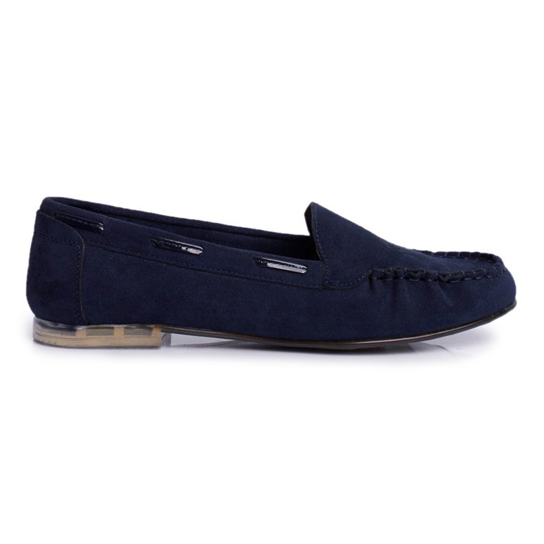 Mocasines Mujer Sergio Leone Ante Azul Marino MK722