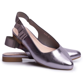 Bailarinas Mujer Sergio Leone Silver Metallic BL615 Lilon gris