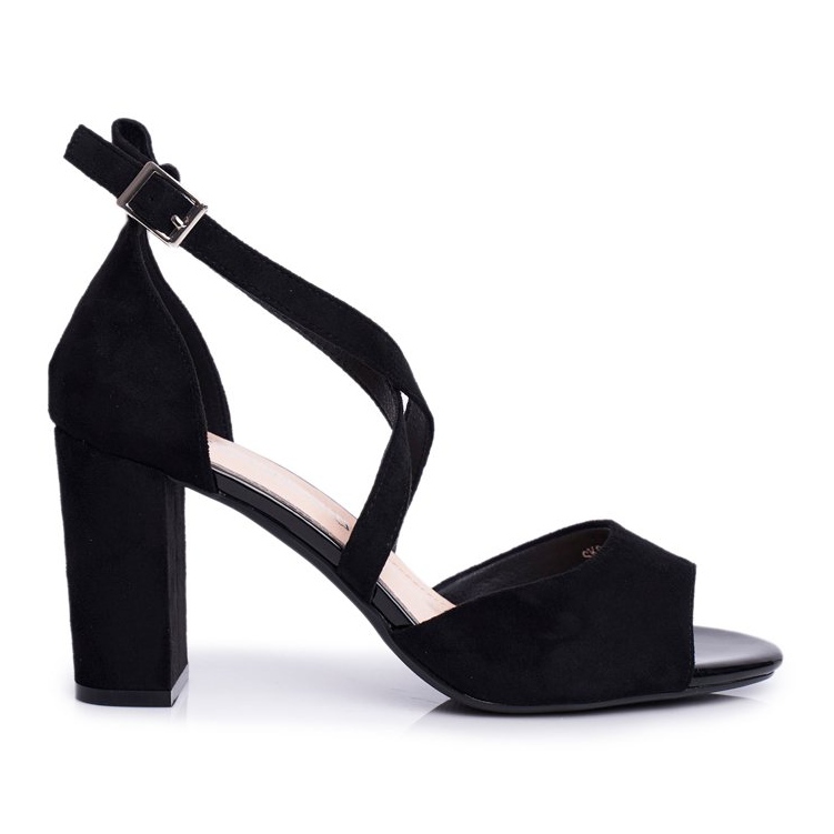 Sandalias de Mujer en Tacón Alto Sergio Leone Negro SK865