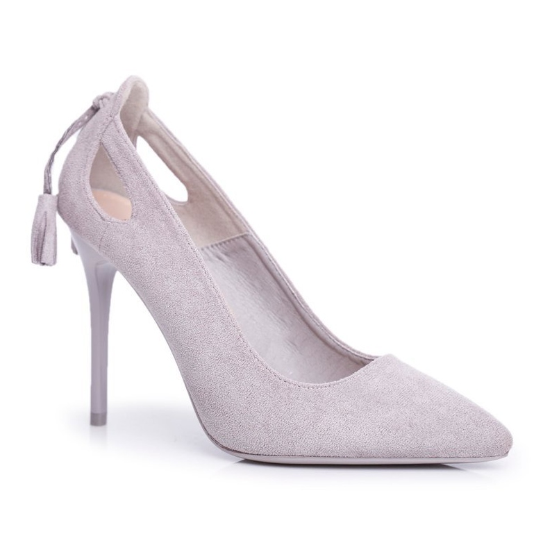 PS1 De Mujer Stilettos Ante Con Spitz Gris Leven