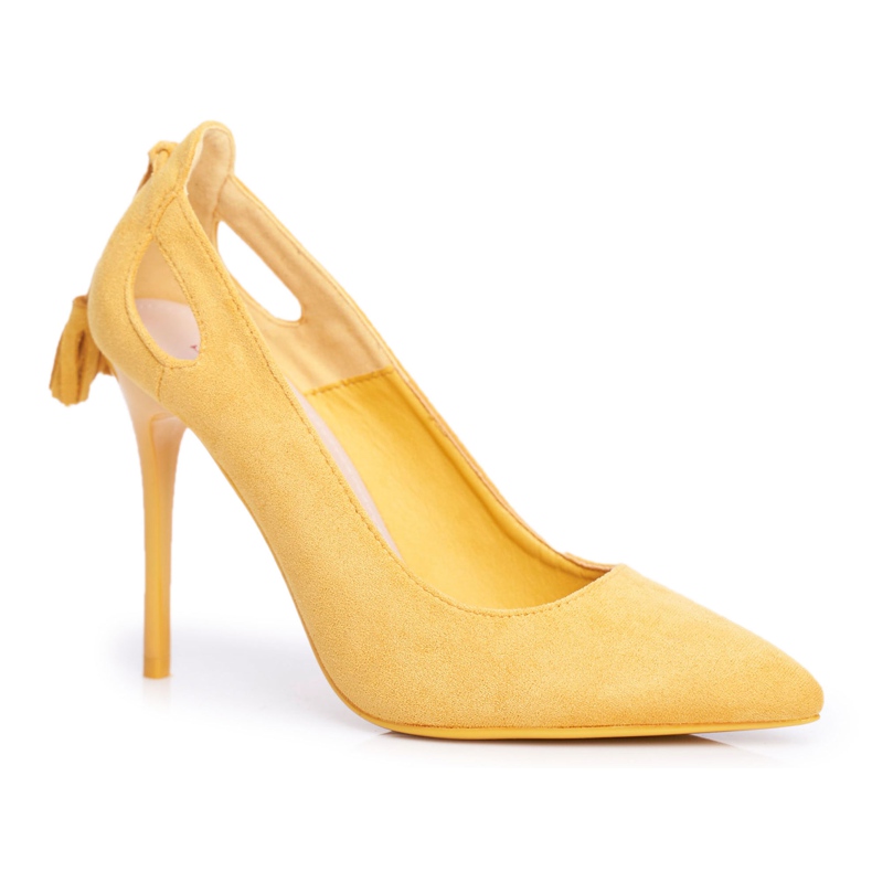 PS1 De Mujer Stilettos Ante Con Spitz Amarillo Leven PS1 De Mujer Stilettos Ante Con Spitz Amarillo Leven