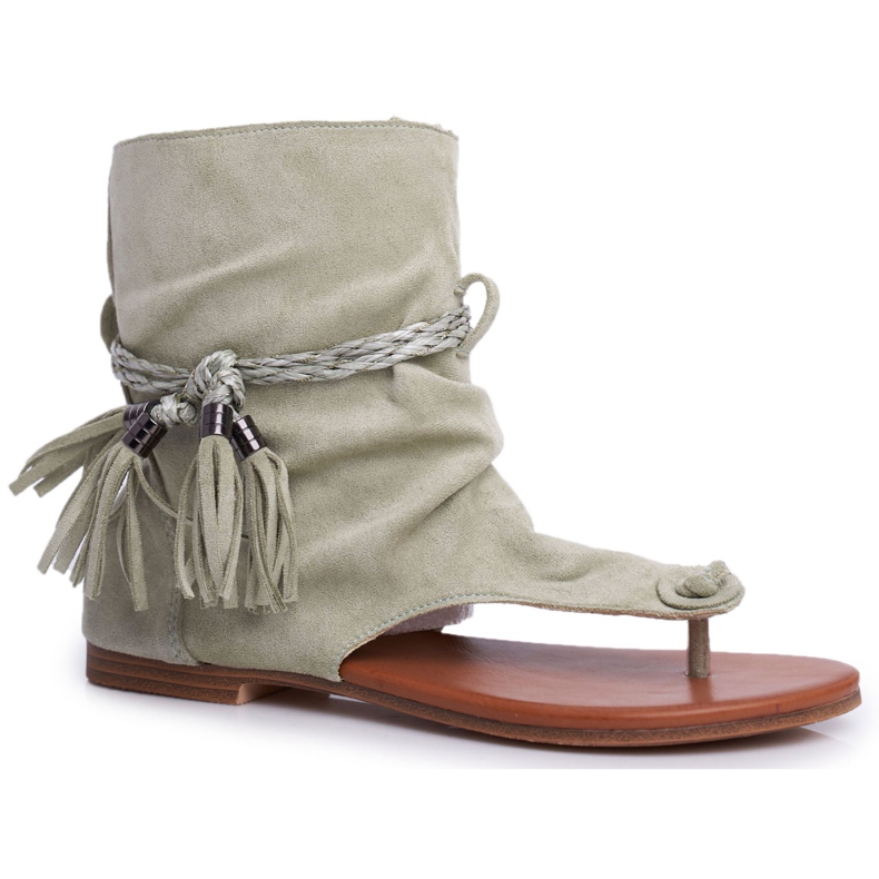 SEA Sandalias de Mujer Chanclas con Vástago Verde SL1011 Madrit