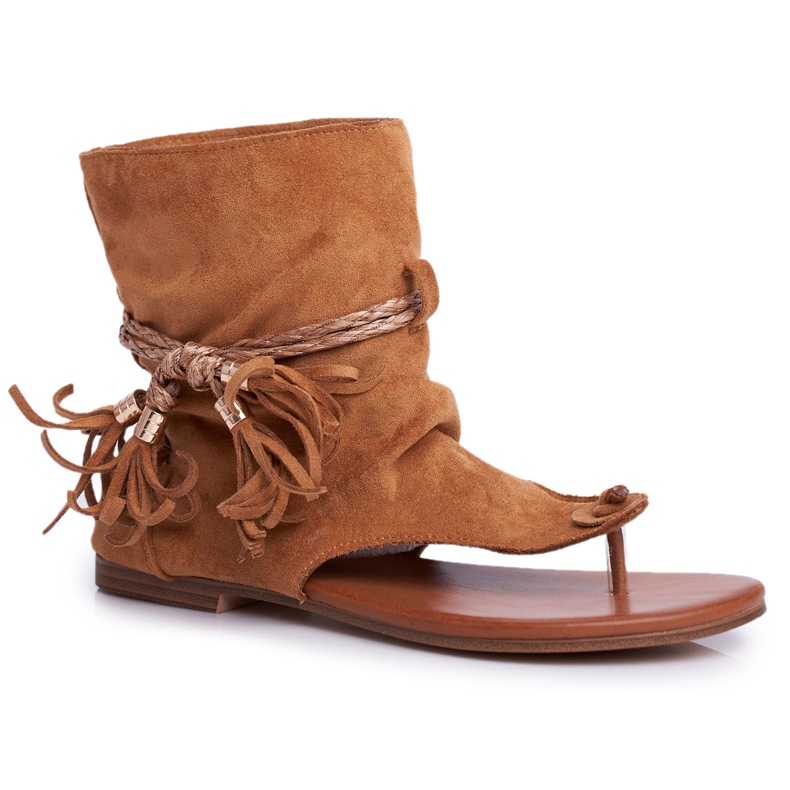 SEA Sandalias de Mujer Chanclas con Camel SL1011 Madrit marrón