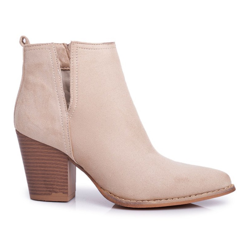 PS1 Botas de Mujer con Tacón Alto Beige Elaine PS1 Botas de Mujer con Tacón Alto Beige Elaine