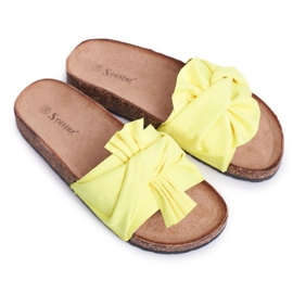 SEA Chanclas para mujer Corchos de corcho Amarillo neón Felis SEA Chanclas para mujer Corchos de corcho Amarillo neón Felis