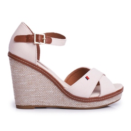 SEA Sandalias De Mujer Con Cuña Beige LaMane