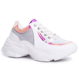 BUGO Zapatillas Deportivas Mujer Glitter White Vebi blanco