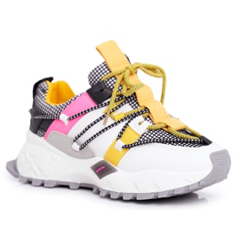SEA Zapatos deportivos LA91 Be One para mujer multicolor amarillo SEA Zapatos deportivos LA91 Be One para mujer multicolor amarillo