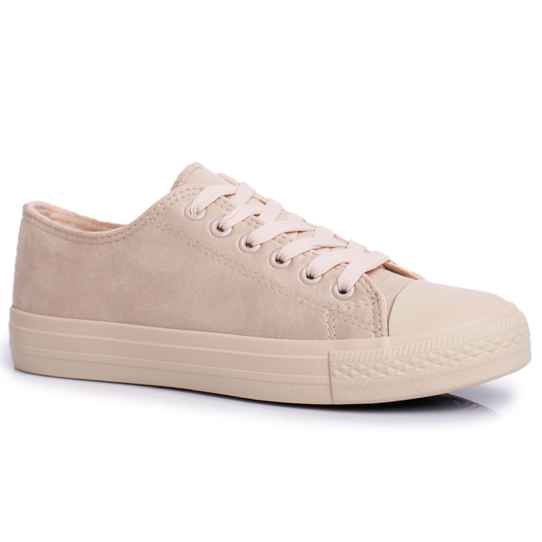 BUGO Zapatillas de mujer de ante beige El Paso
