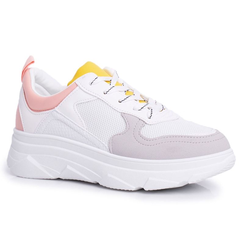BUGO Zapatos Deportivos Mujer Fresno Rosa y Blanco rosado BUGO Zapatos Deportivos Mujer Fresno Rosa y Blanco rosado